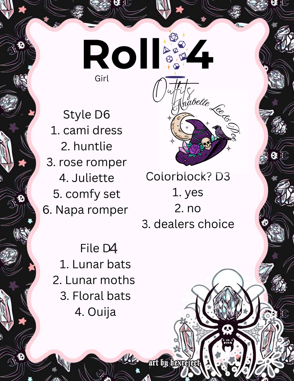 Roll for outfits