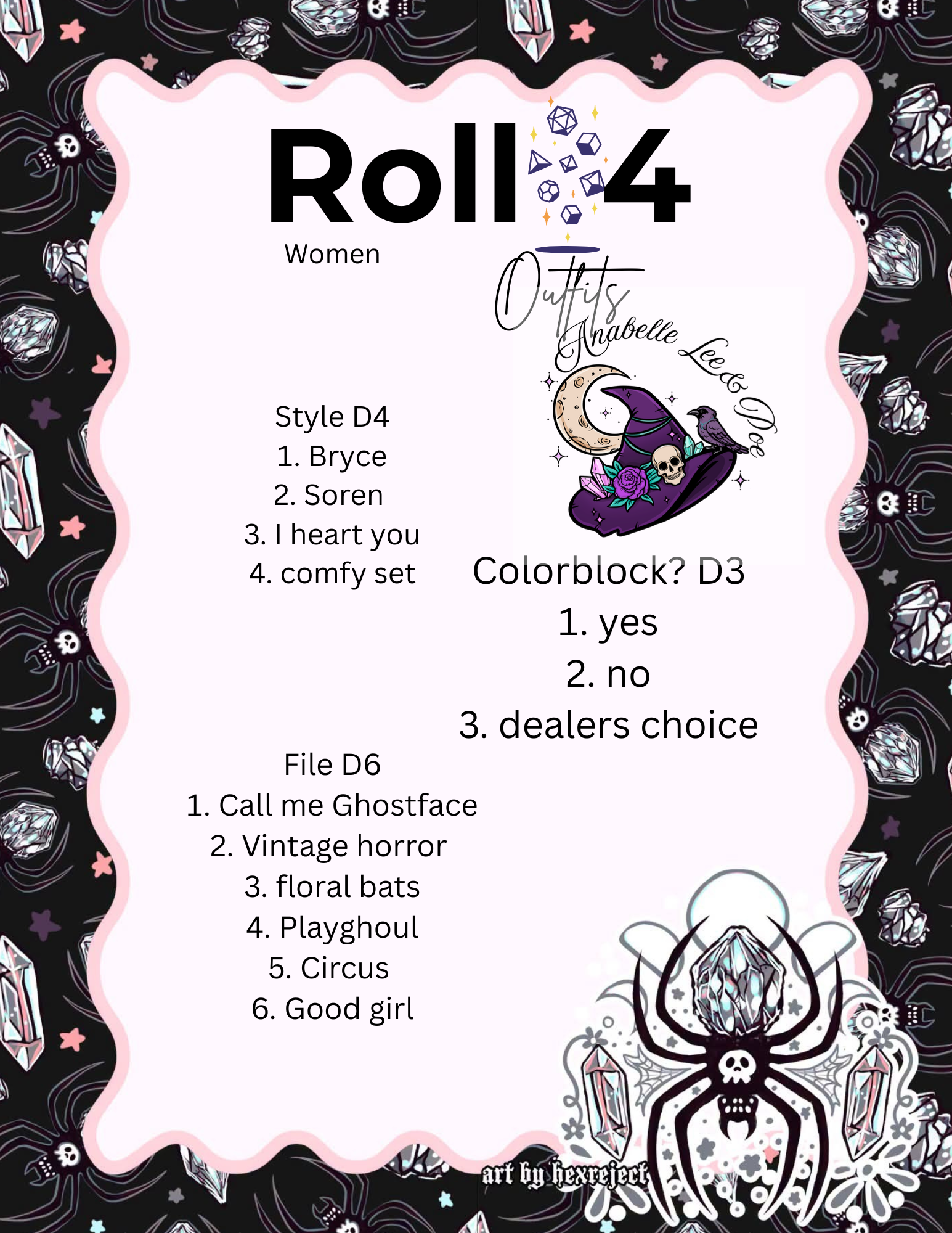 Roll for outfits