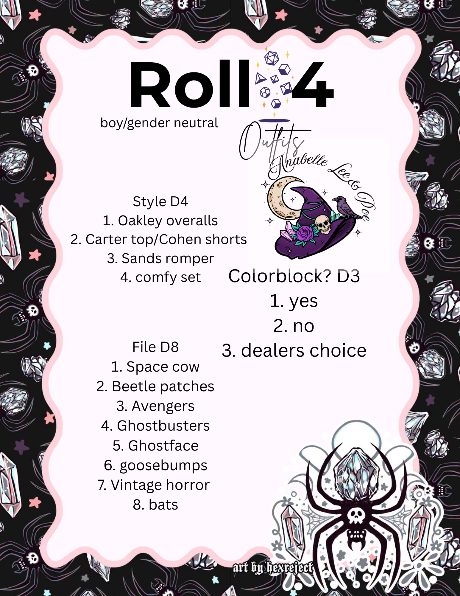 Roll for outfits